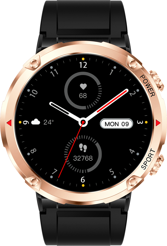 Fire-Boltt Sphere Smartwatch | 1.6" Display | BT Calling - Gold Black