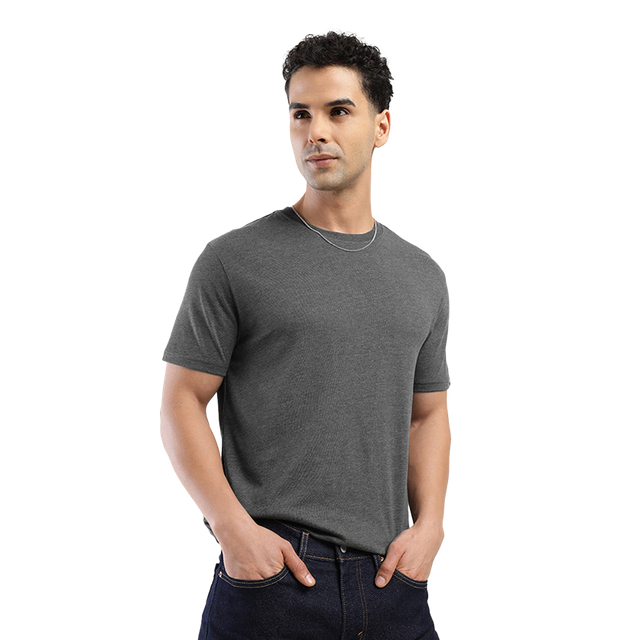 Levi's Men's Poly Cotton Round Neck T-shirt | Dark Grey - XL
