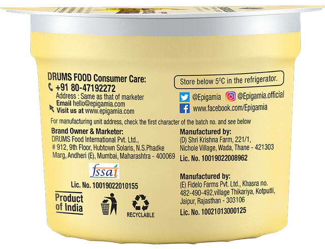 Epigamia Fruit Yogurt- Mango 75 g Combo