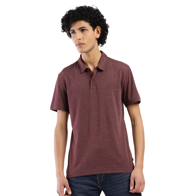 Levi's Men's Poly Cotton Polo T-shirt | Wine - XL