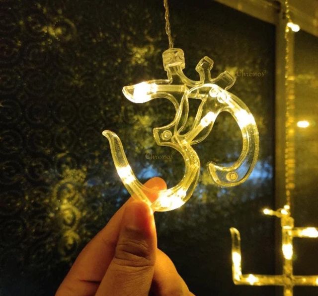 Desidiya Om Swastik Symbol Light - Sacred And Spiritual Lighting For Peaceful Spaces
