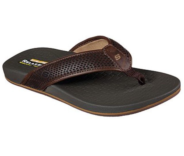 Skechers Mens Pelem Emiro Slipper | Chocolate | UK 9