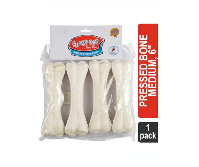 Super Dog Pressed Bone (Medium, 6")