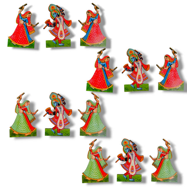 Divine Vibes Gopi And Krishna Icons MDF Set