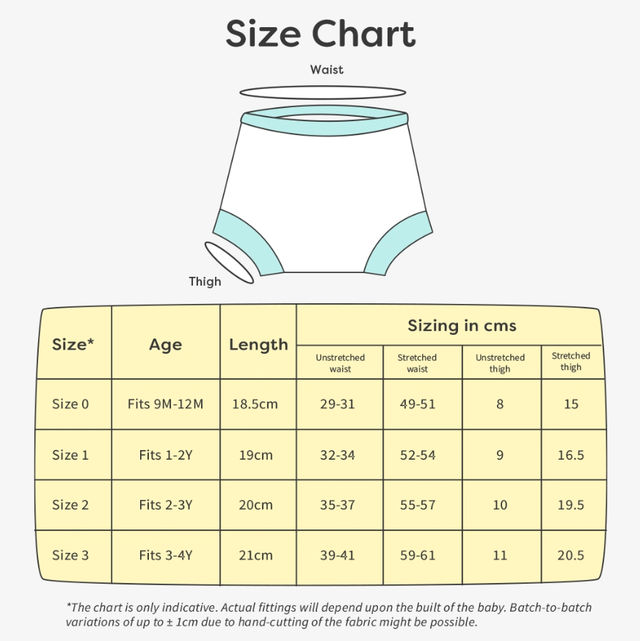 Super Bottoms Padded Underwear Potty Training For Kids | Multicolour | 1 - 2 years