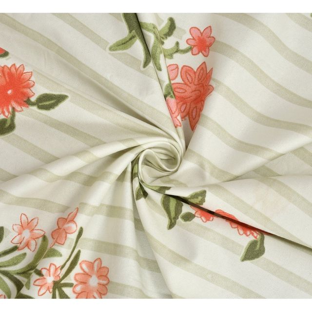 Florida Flyn Bedsheet for Single Size Bed Pillow Covers & Made of Poly-Cotton