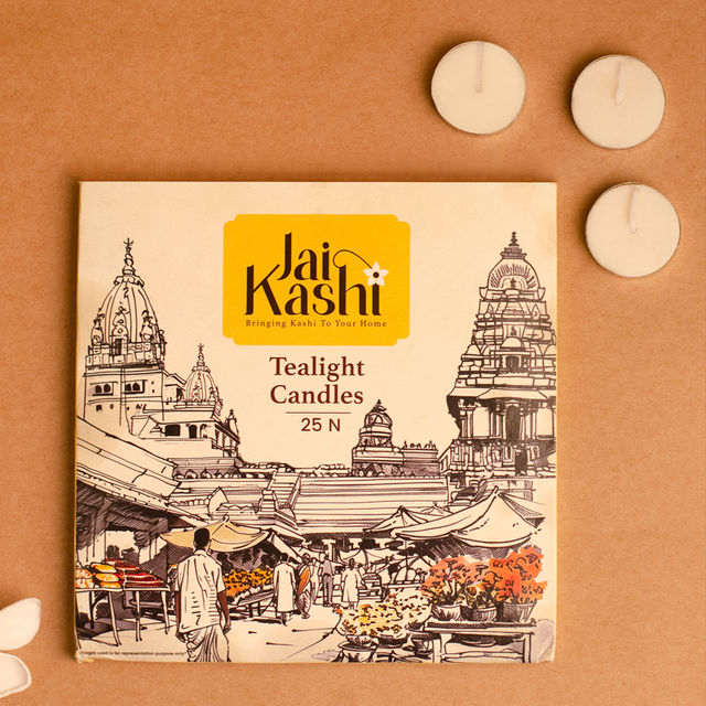 Jai Kashi Tea Light Candle| Rakhi Gift for Brother & Sister