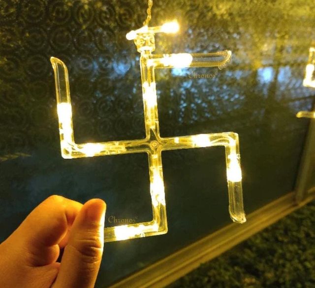 Desidiya Om Swastik Symbol Light - Sacred And Spiritual Lighting For Peaceful Spaces