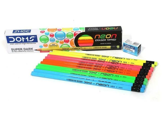 Doms Neon Pencil 10 pc Combo