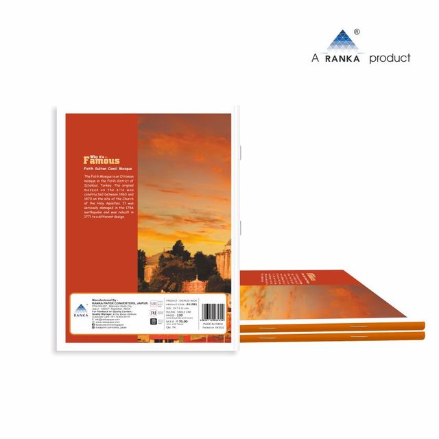 A4 Single Line Notebooks-Pack of 2-120 Pages (Assorted Prints)