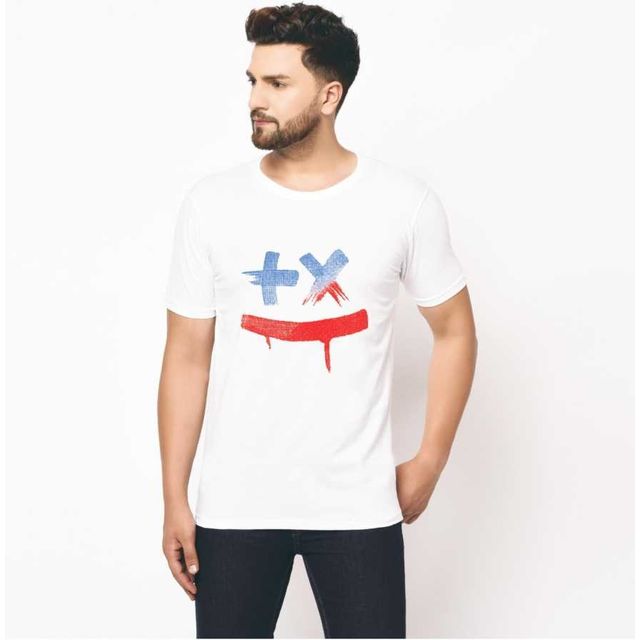 Smartees Men's Printed T-shirt | Style No 41 | White - L