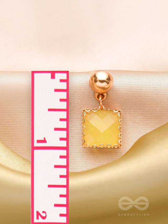 Everstylish The Mellow Yellow- Golden Embellished Earrings