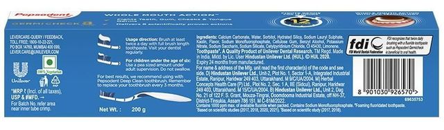 Pepsodent Germicheck 8 Actions, With Anti-Germ Formula