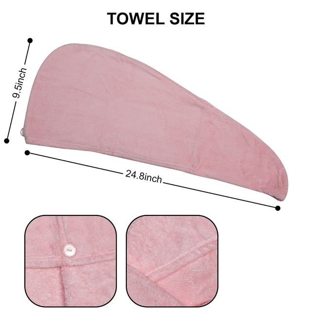 Premium Hair Wrapper Towel For Quick Hair Drying With Microfiber Multicolor