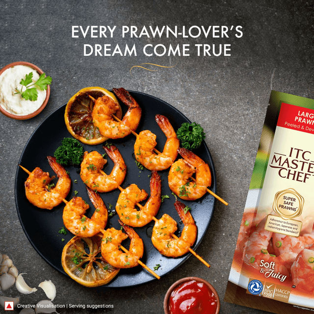 ITC Master Chef Large Prawns | Freshly Frozen | 15 hours from the Time of Harvesting