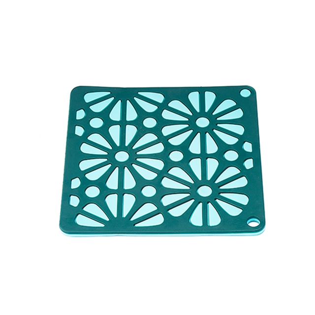 Petals 15 Cm Sqaure Non Slip Silicone Coaster Table Organiser Stand | 2pcs Set