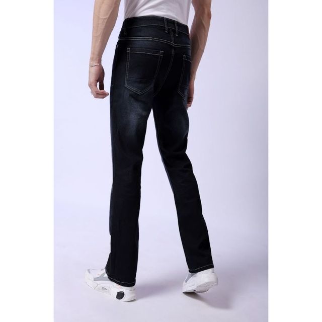 The Indian Garage Co Men's G-Noah Boot Cut Fit Solid Casual Bootcut Jeans | Dark Blue | 30