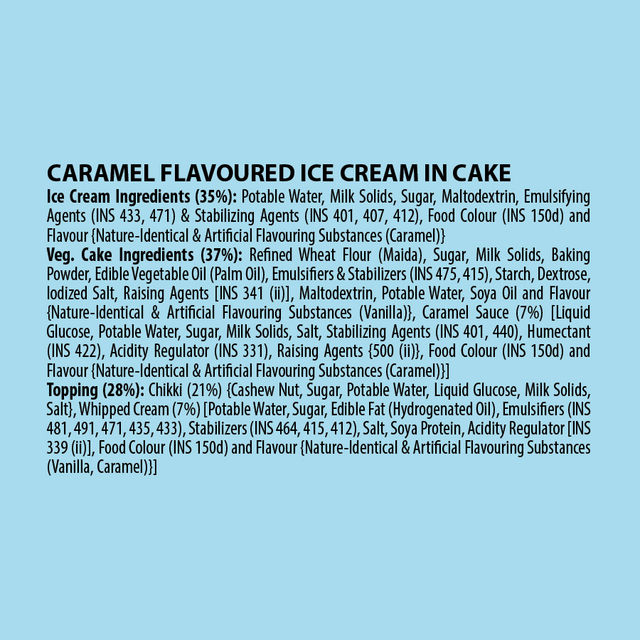 Cream Bell Caramel Crunch Ice Cream Cake