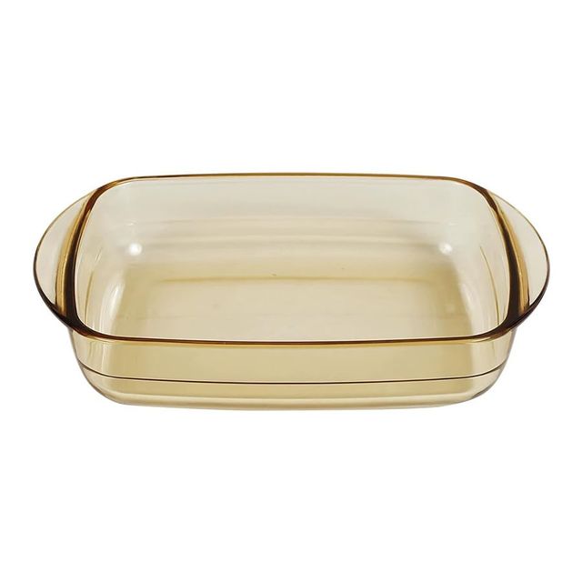 Umai 1600 Ml Borosilicate Glass Baking Tray | Transparent Microwave Utensils