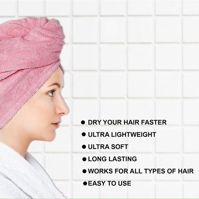 Premium Hair Wrapper Towel For Quick Hair Drying With Microfiber Multicolor