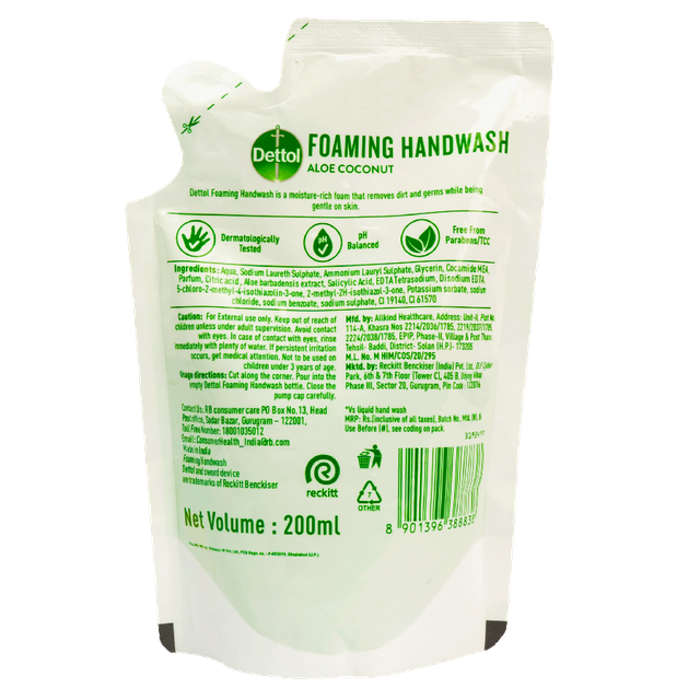 Dettol Aloe Coconut Foaming Refill 