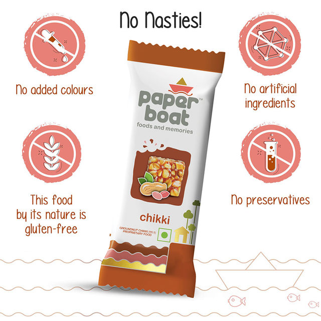 Paper Boat Chikki Jar | Peanut Chikki Bar