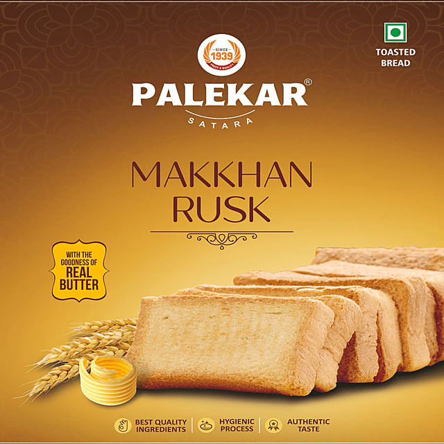 Palekar Makkhan Butter Rusk | Bromate-free and Trans Fat-free