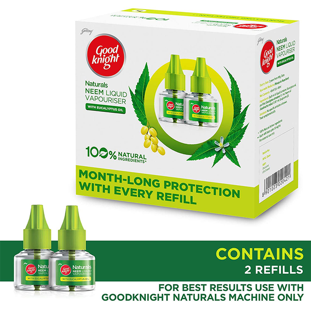 Good Knight Naturals Liquid Vapourizer, Mosquito Repellent Refill