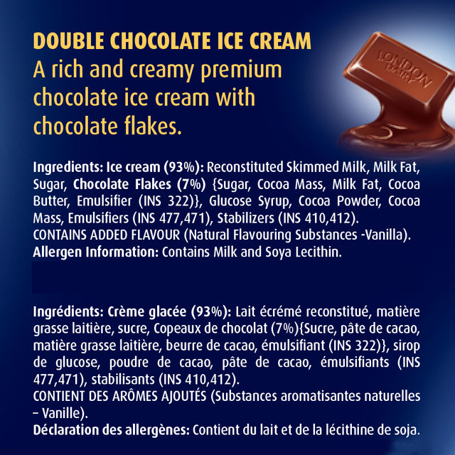 London Dairy Double Chocolate Ice Cream cup