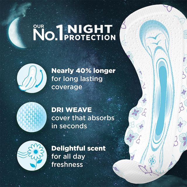 Whisper Bindazzz Nights XXL+ Sanitary Pads