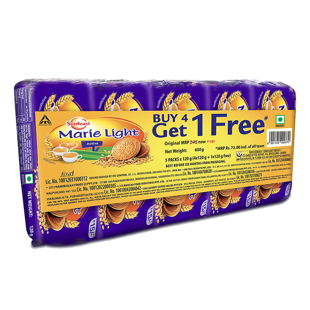 Sunfeast Light Active Marie Biscuit 600 g Combo