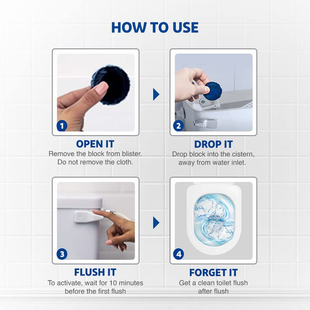 Harpic Flushmatic In-Cistern Toilet Cleaner Blocks Marine Combo