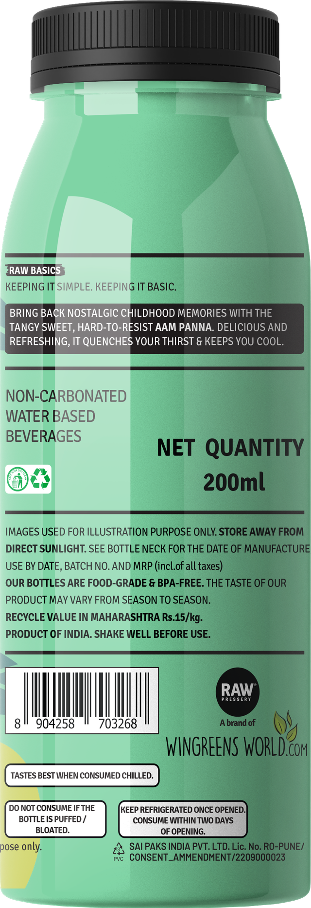 Raw Pressery Aam Panna 200 ml Combo