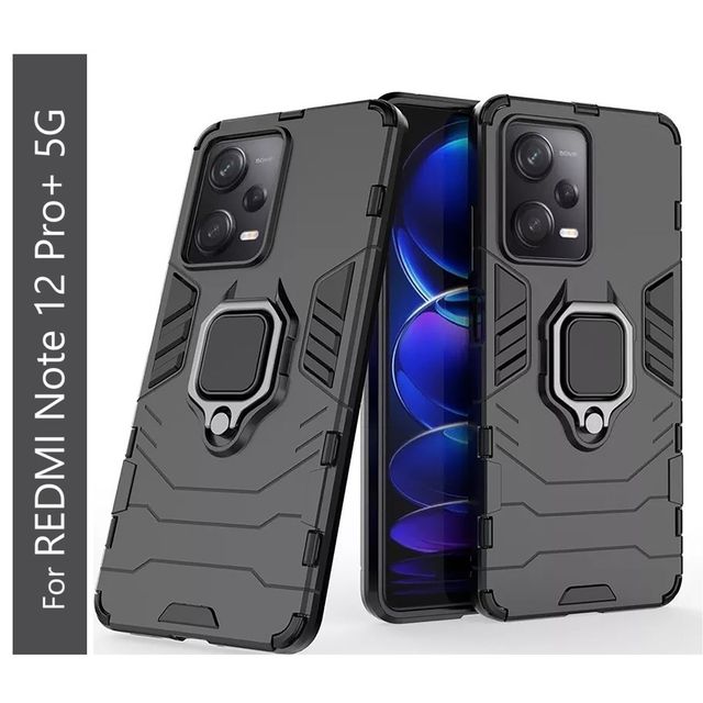 Kwine Case Redmi Note 12 Pro Plus 5G Back Cover - Ring Holder Stand Case