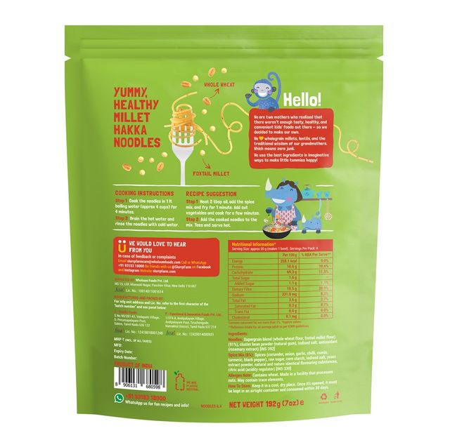 Slurrp Farm Millet Noodles - Mild Masala | No Maida and Not Fried 192 g Combo