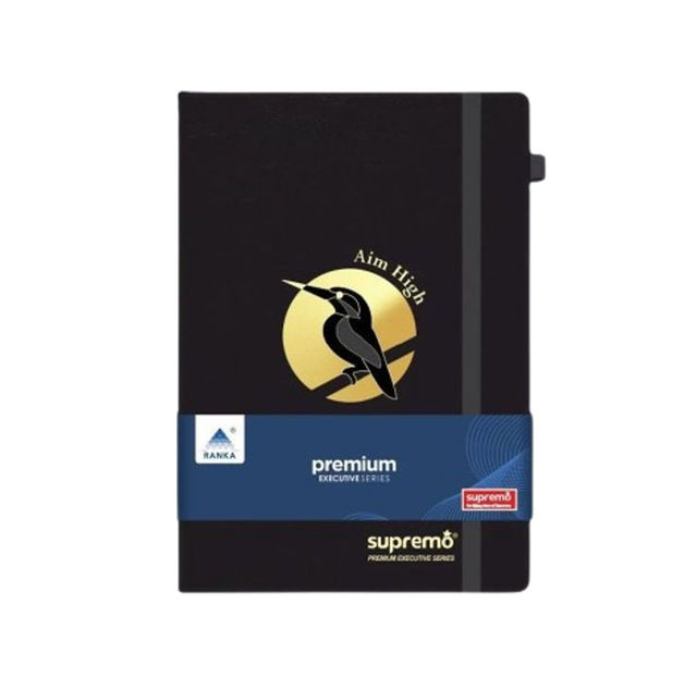 A5 Pu Diary Elastic Band And Pen Holder-192 Pages (Assorted Prints)(1pc) & Igp Golden Rose Forever(1pc) Combo