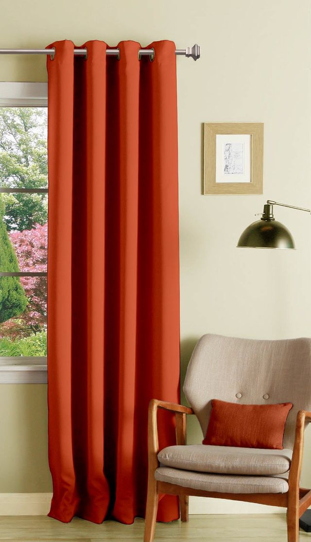 Lushomes Blackout Curtain - Maroon | Door Curtain | 8 Metal Eyelets | 9 ft | 54 x 108 inch