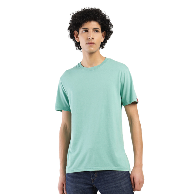 Levi's Men's Poly Cotton Round Neck T-shirt | Light Green - M