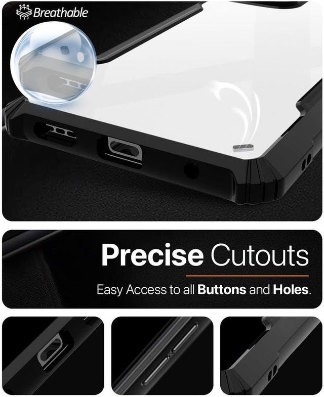 Kwine Case Apple Iphone 14 Back Cover - Black Bordered Transparent Case