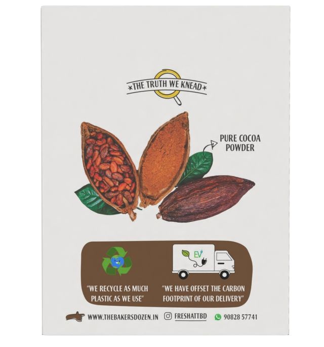 The Baker'S Dozen Rich Chocolate Cake (150g) & Go Zero Belgian Dark Chocolate Low Calorie Guilt Free Ice Cream Cup (100ml) Combo