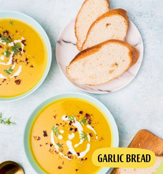 The Baker's Dozen Zero Maida Garlic Bread No Palm Oil No Preservative 100% Wholewheat