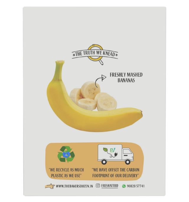 The Baker'S Dozen Banana Bread 100% Wholewheat (150g) & The Baker'S Dozen Zero Maida Ragi Crackers Baked Millet Snack (100g) Combo