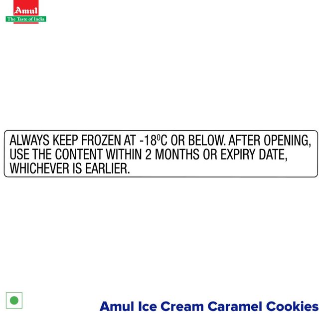 Amul Caramel Cookies Ice Cream