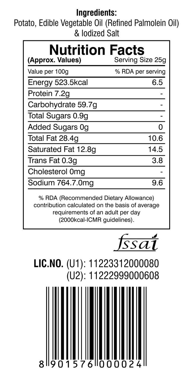 Modern Kitchens Hot Chips Salted 100 g Combo