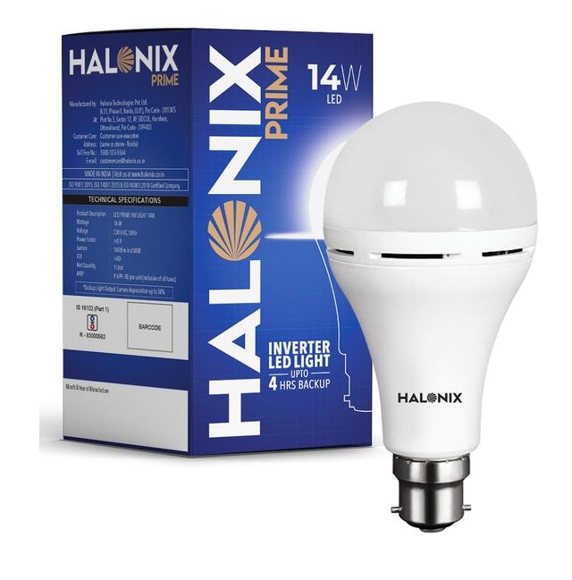 Halonix 14W B22 Rechargeable Emergency Light Inverter Led Bulb