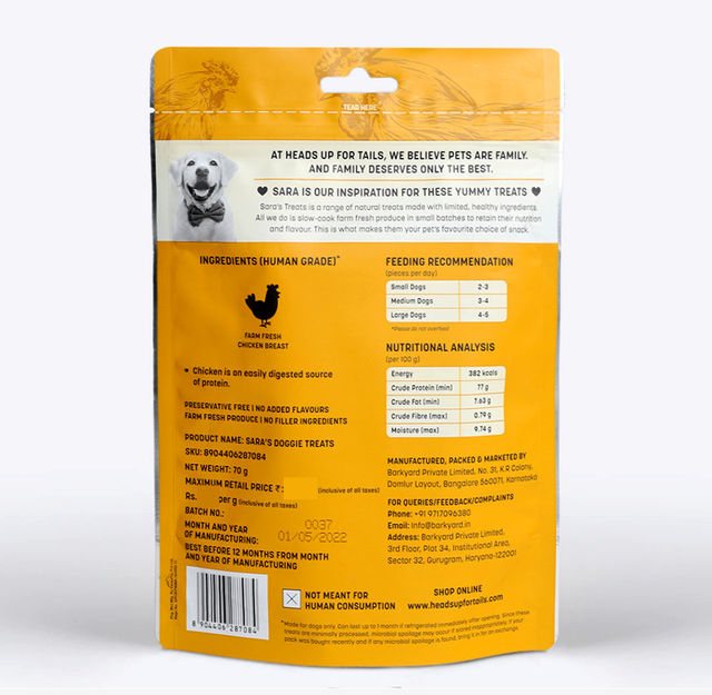 HUFT Sara's Chicken Jerky Treat With High ProteinPacket