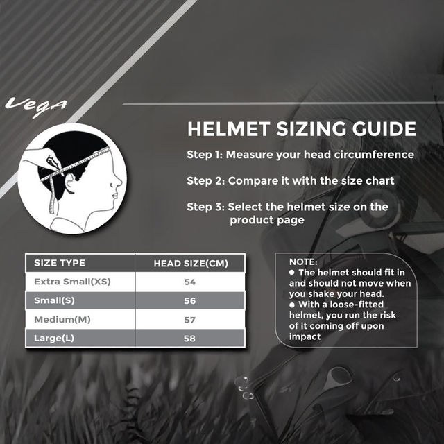 Vega Crux Black Helmet-L