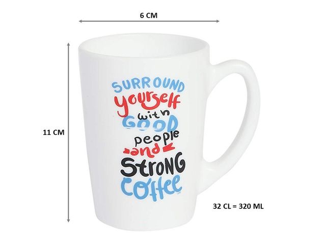 Luminarc Decorated Mug Surround Yourself Design 320 Ml