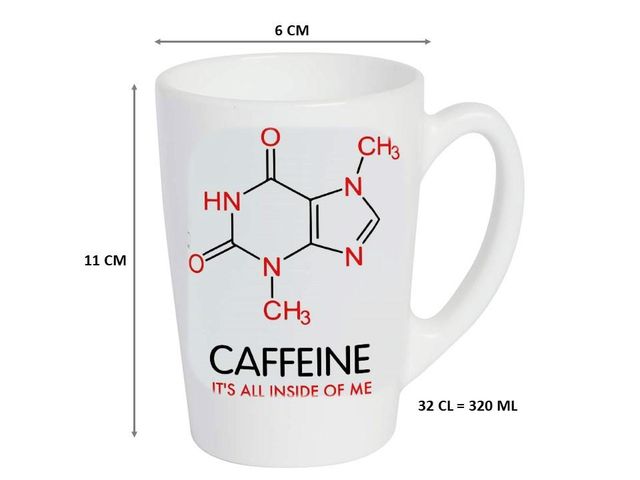 Luminarc Decorated Mug Caffeine Design 320 Ml