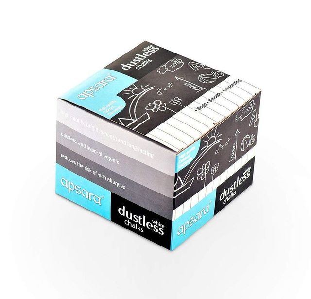 Apsara Dustless Chalk White | 4x longer than regular | Bright & Bold | Hassle-Free Dustless Chalks | White Chalks